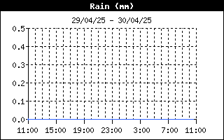 Andamento precipitazioni nelle ultime 24 ore